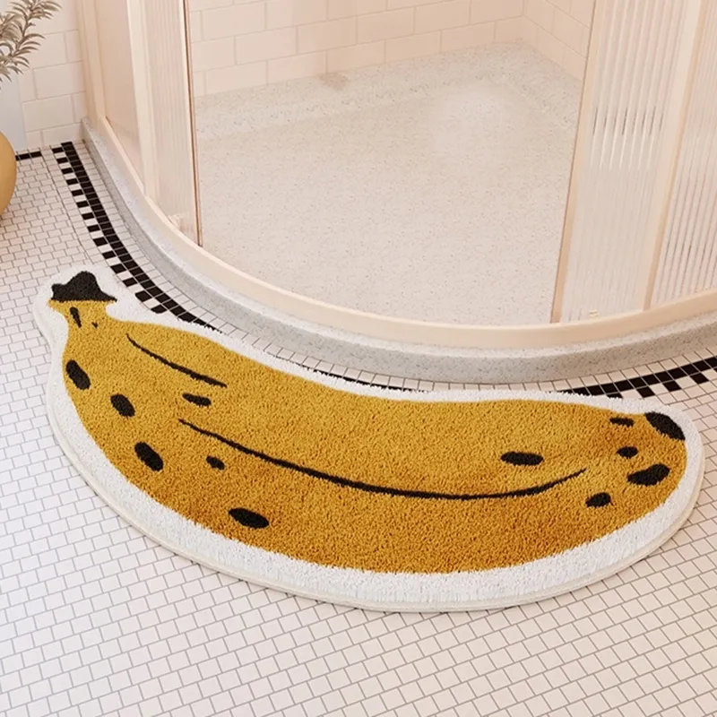 茄子のバスルームの敷物の豪華なカーペット漫画の風呂のマットの滑り止めエリアの敷物寝室の床の床マット子供の装飾的なカーペット220301