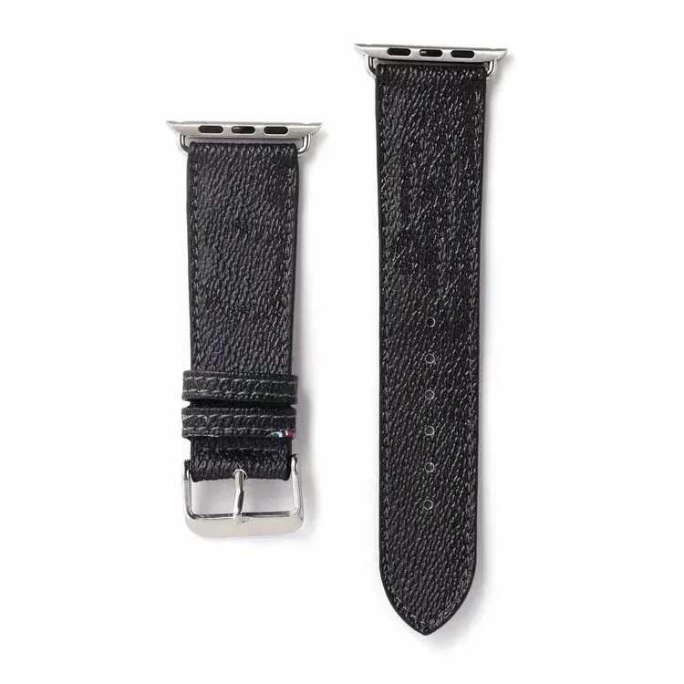 G Designer Strap Watchbands 41mm 45mm 42mm 38mm 40mm 44mm Iwatch 2 3 4 5 6 7 Band Läder Bee Snake Flower Armband Mode Stripes Ivy001