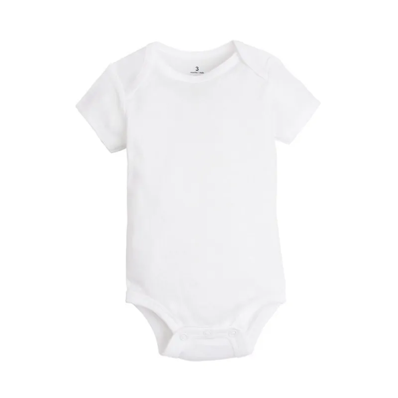 LOT né bébé vêtements été corps bébé Body 100 coton blanc enfants combinaisons bébé garçon fille vêtements 024 M 2203011605691