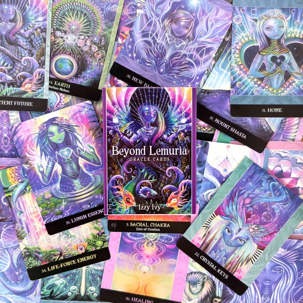 Beyond Lemuria Oracle-Karte, Tarotkarten, PDF-Anleitung, Wahrsagungsdeck, Unterhaltungspartys, Brettspiel, unterstützt Großhandel, 56 Stück