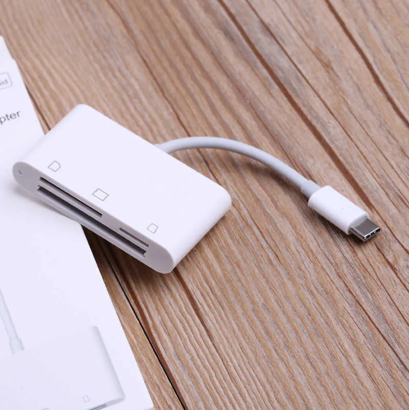 USB 3.1 Tipo C Card Reader USB-C TF CF SD Otg Adapter Reader Para Xiaomi Samsung Huawei para iPad Pro MacBook Android Phone