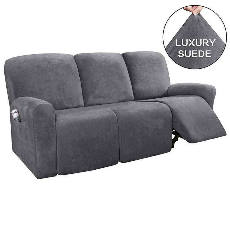 1/2/3 Seat Sofa Couch Cover Elastic Recliner Chair All-inclusive Relax Armchair Protectors Massage Case 211116