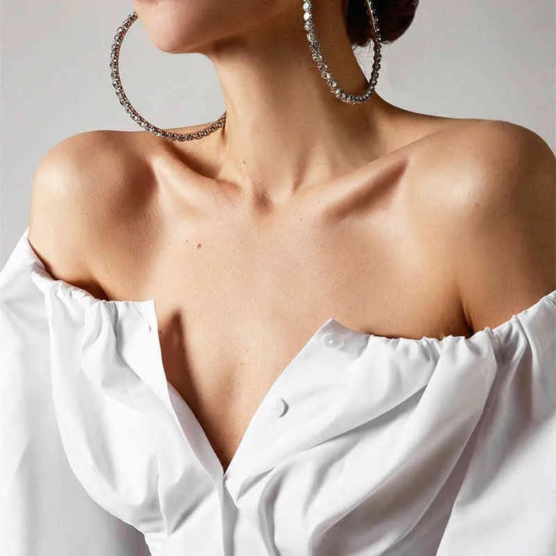 Kvinnor Sexig Bodycon Dress Slash Neck Off Shoulder Puff Sleeve Party Night Elegant Fashion Club Mid White Mini 210515