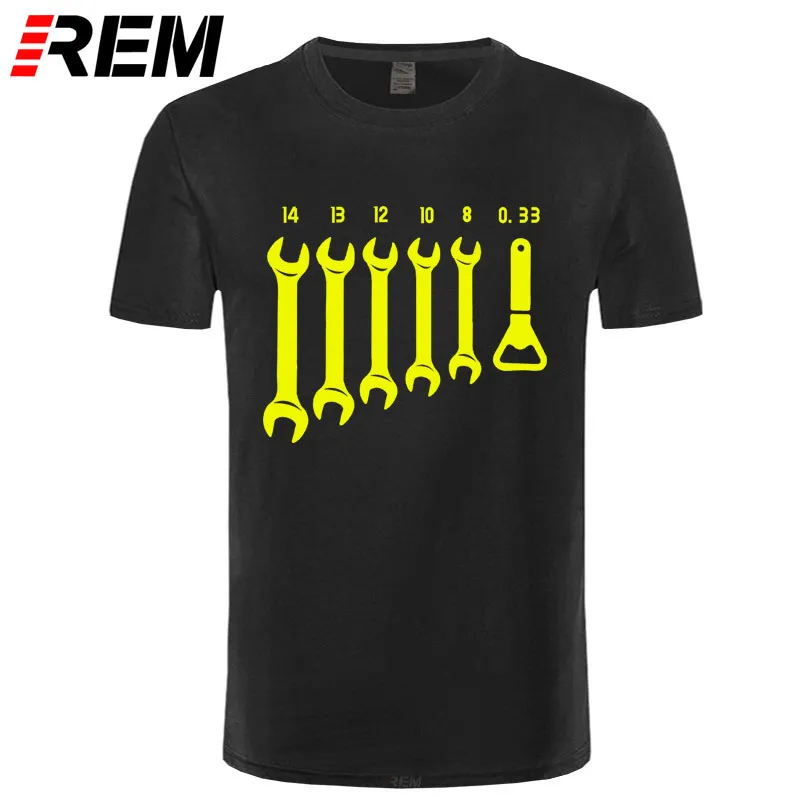 REM Vida Anahtarı Açıcı Mekanik T-Shirt Erkekler Araba Düzeltme Mühendisi Pamuk Tee Kısa Kollu Komik T Shirt Top Erkek Giysileri 220325