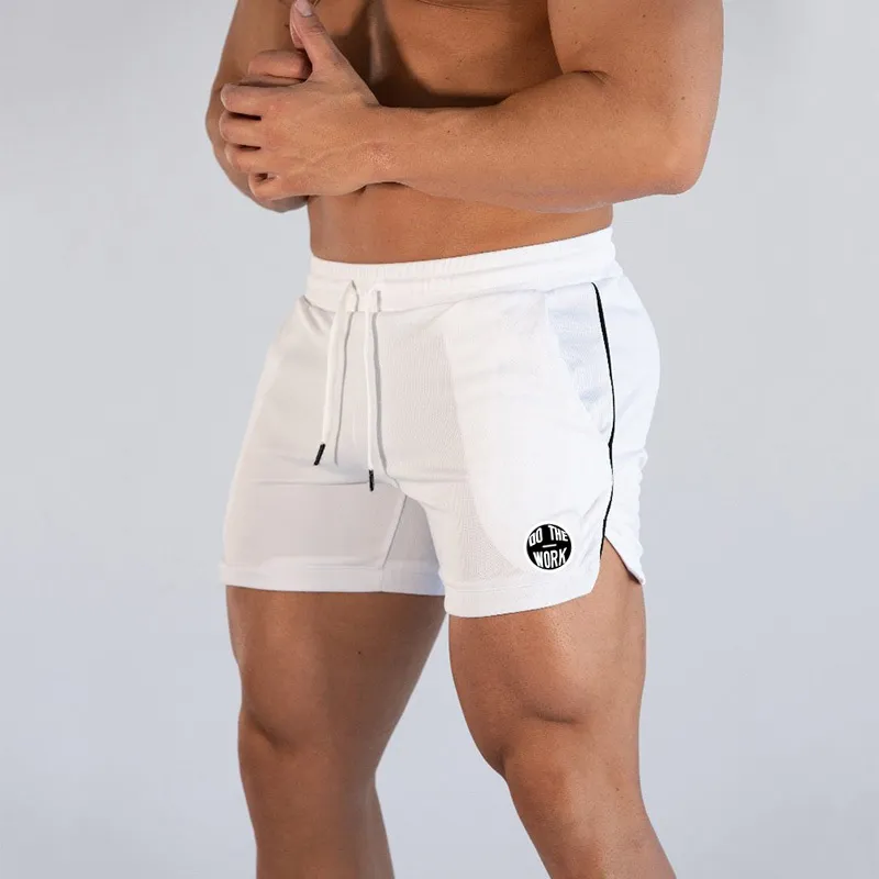 Muscleguys Brand Roupas Academias Shorts Com Malha De Bolso Rápido Calça Sweatpants Sweatpants Fitness Calções Casual Bocas Calções Homem 210421