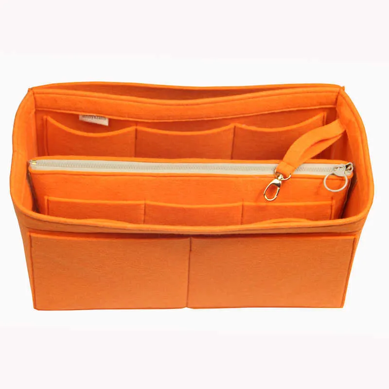 For Kel l y 25 28 32 35Basic Style Bag and Purse Organizer wDetachable Zip Pocket3MM Premium Felt Handmade21081981007