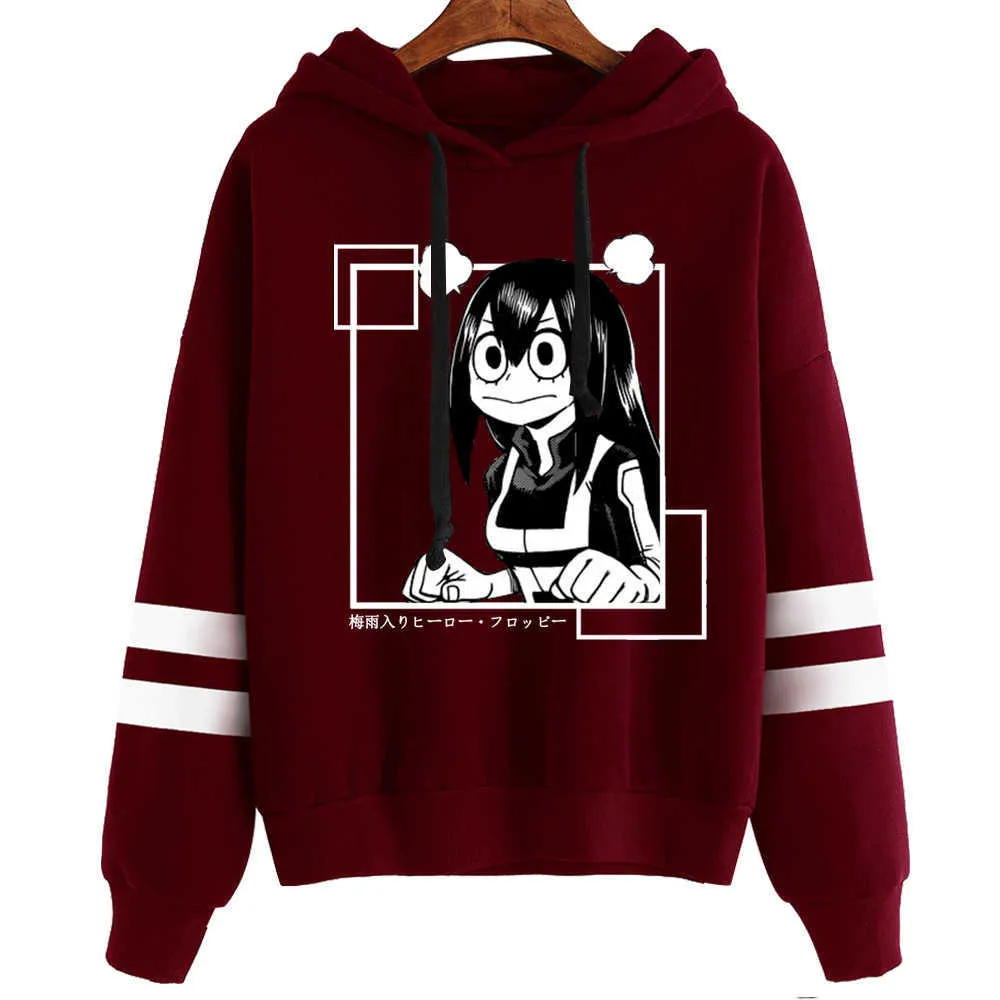 2021 Anime My Hero Academia Cosplay Giubbotti Kawaii Uomini Felpe Anime Manga Asui Tsuyu Magliette e camicette Vestiti Y0803