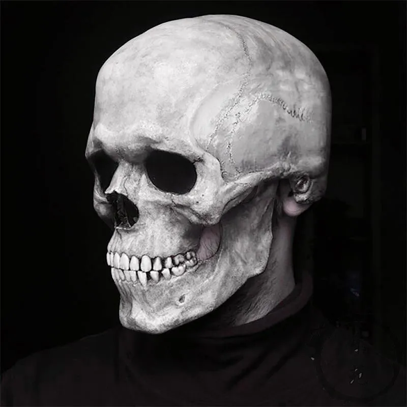 Creepy Halloween Party Face Mask Full Head Skull Helmet Cosplay Props Movable Jaw Creative Funny Unisex Adults Scary Mascaras247k