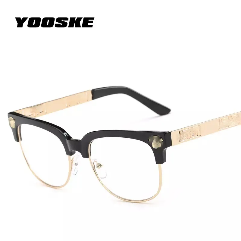 Marque de mode Designer lunettes de soleil claires femmes hommes optique Prescription lunettes cadres Vintage lunettes en verre uni