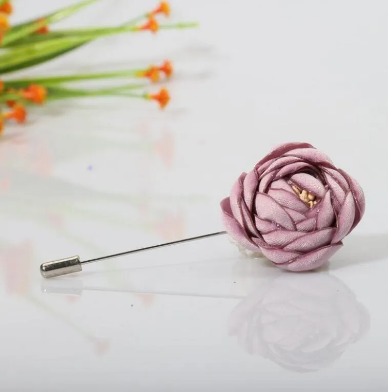 Bloemen Broches Corsages Pins Voor Mannen En Vrouwen Hoogwaardige Stof Editie Jurk 9 Kleur Doek Gift Vest Brooches277N