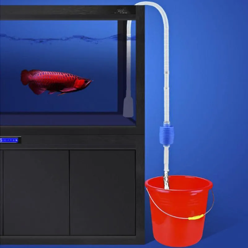 Aquarium Siphon Tube Fish Tank Cleaner Vakuum Graver Sandfälla Filter Vattenutbytesverktyg Sugrörrör