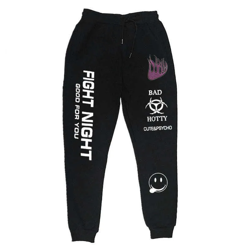 Femmes Hommes Joggers Pantalon Décontracté Fitness Survêtement Bas Pantalon De Jogging Maigre Fight Night Pantalon Noir Jogger Piste Sportswear P0811