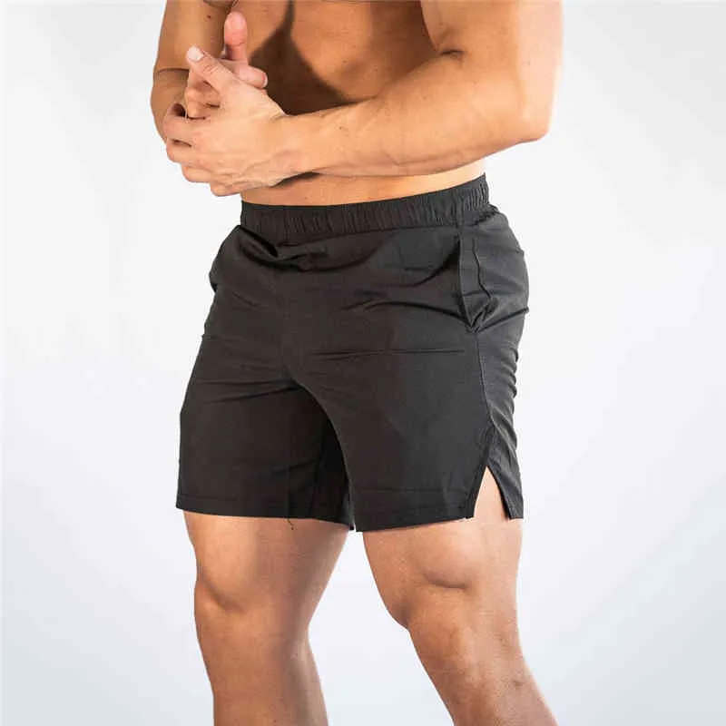 Sommar män fitness bodybuilding shorts man gym träning andningsbara sweatshorts snabb torr sportkläder jogger strand korta byxor 210421
