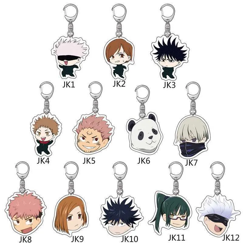 2021 Nieuwe Mode Anime Jujutsu Kaisen Schooltas Hanger Sleutelhanger Bagpack Decor Acryl Cartoon Fans Collectie Geschenken Voor Kind G1019