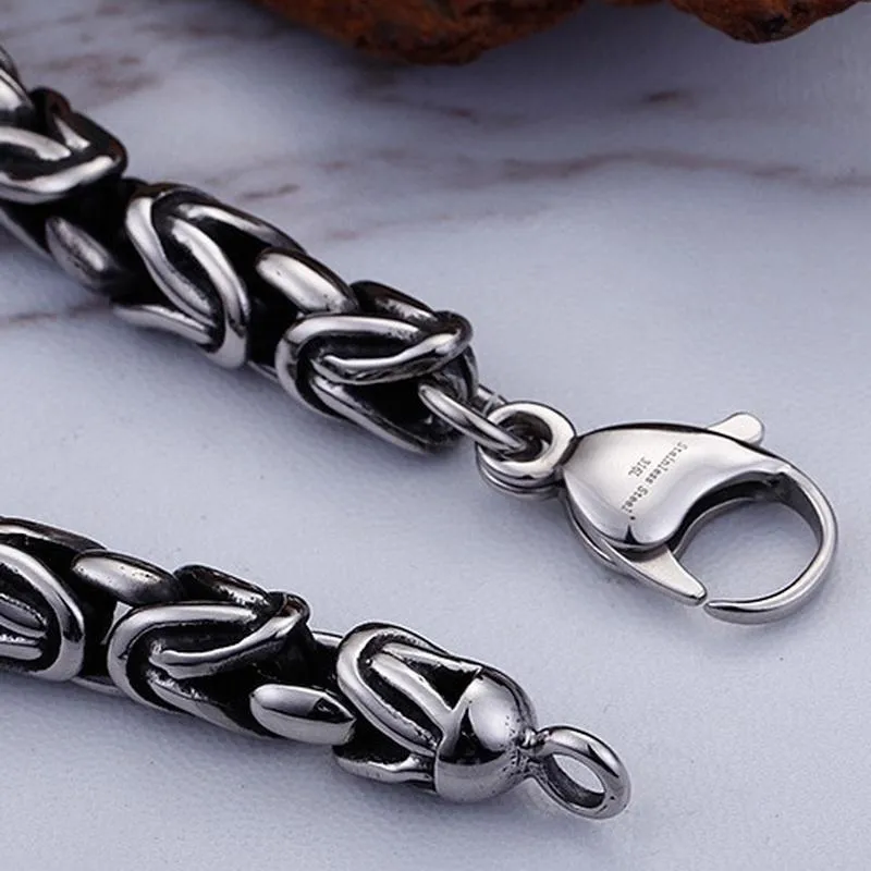 Link Chain Fashion Style Vintage Vintage Bracciale Viker Chull Silver Color Cash for Men Jewelry2750