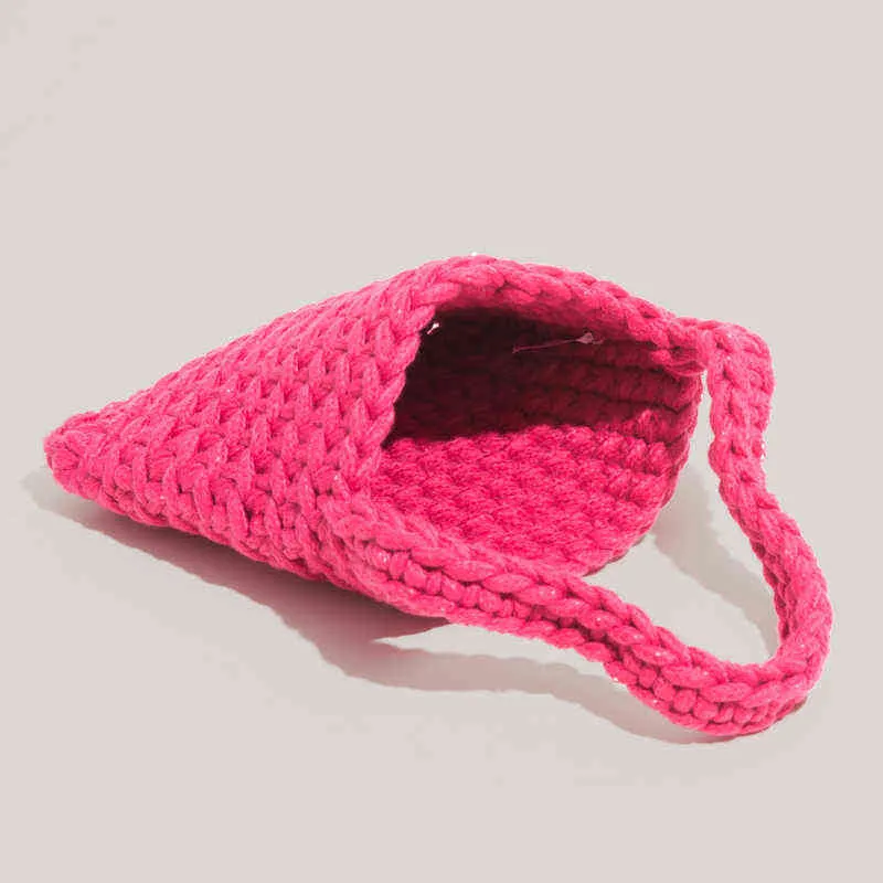 Torby na zakupy Mabula Casual Crochet bawełna dla kobiet Handwen Letnia Wiadro Kobieta Proste Stylowe Plażowe Torebki Nowy 220301