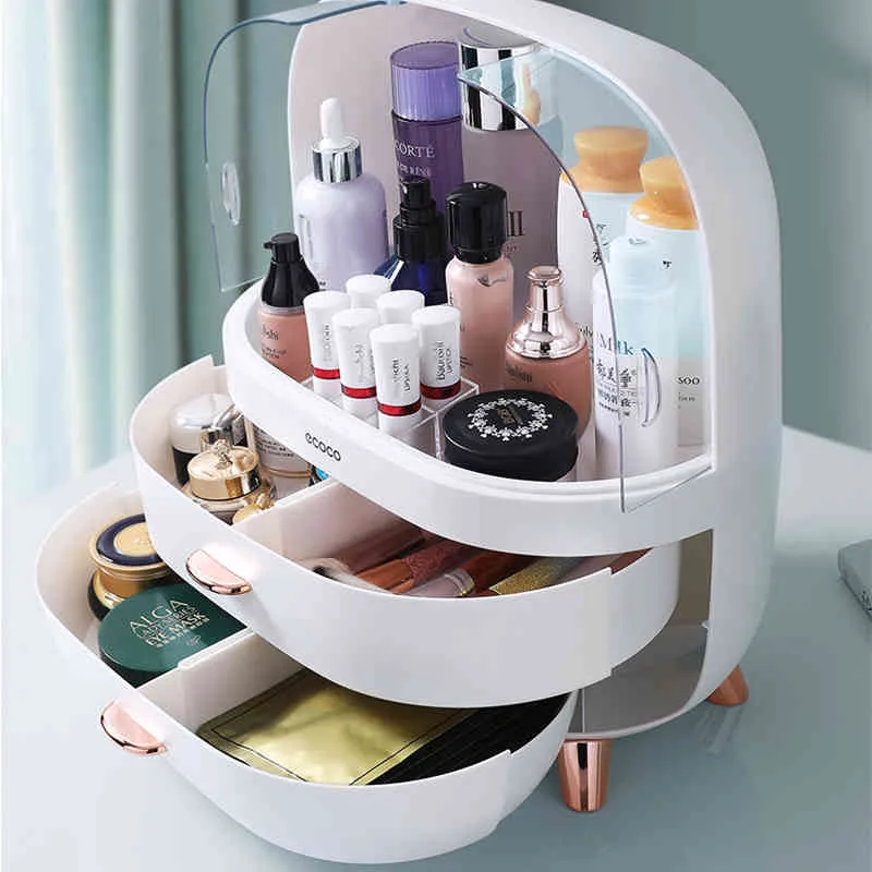 Große Kapazität Kosmetik Make-up Schublade Organizer Schmuck Nagellack Make-up Container Desktop Aufbewahrungsbox