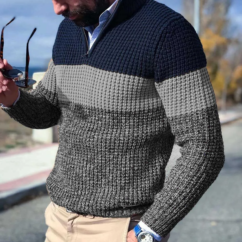 Мужчины вязаные свитер Весна теплый V-образной шеи пуловер джемпер с длинным рукавом повседневная свободная мужская осень зима трикотажные вершины плюс размер 211006