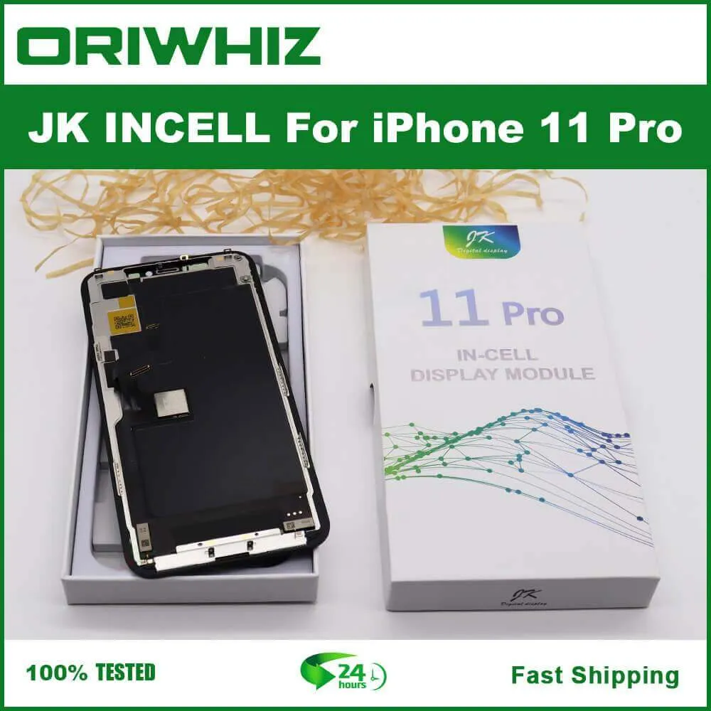 JK Incell -scherm voor iPhone X XR XS Max 11 12 12 Pro LCD Display Touchscreen Digitizer Montage Geen dode pixelvervanging Parts1972725