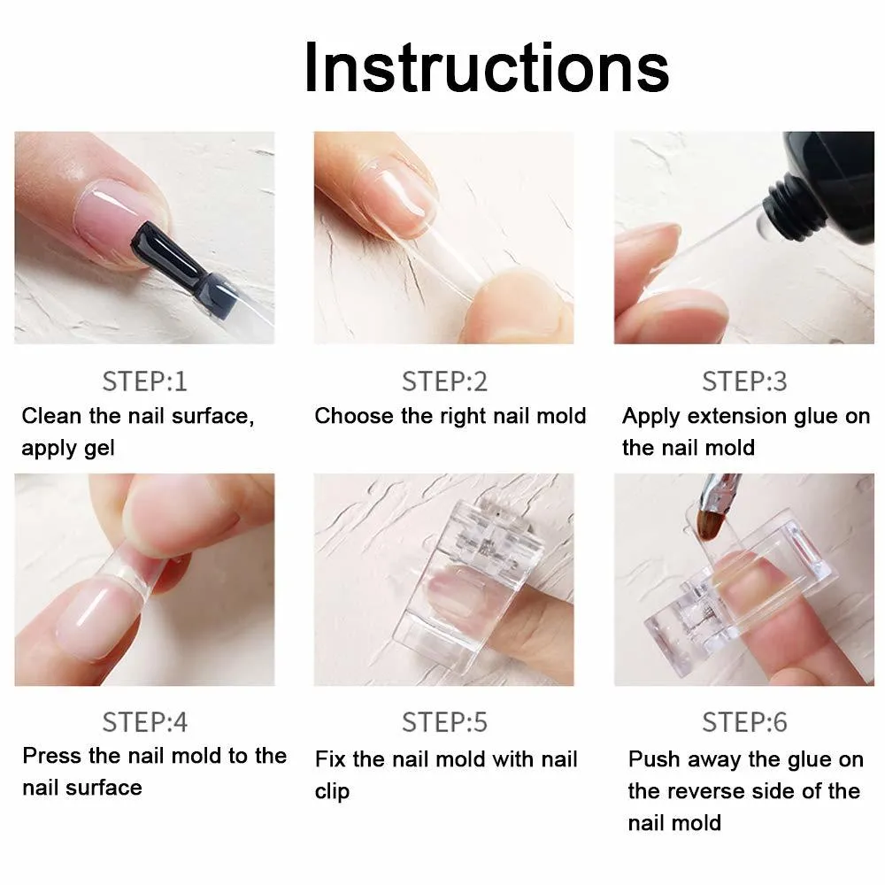50/100 pezzi punte clip costruzione rapida clip unghie ms morsetti builder LED UV estensione delle unghie delle dita