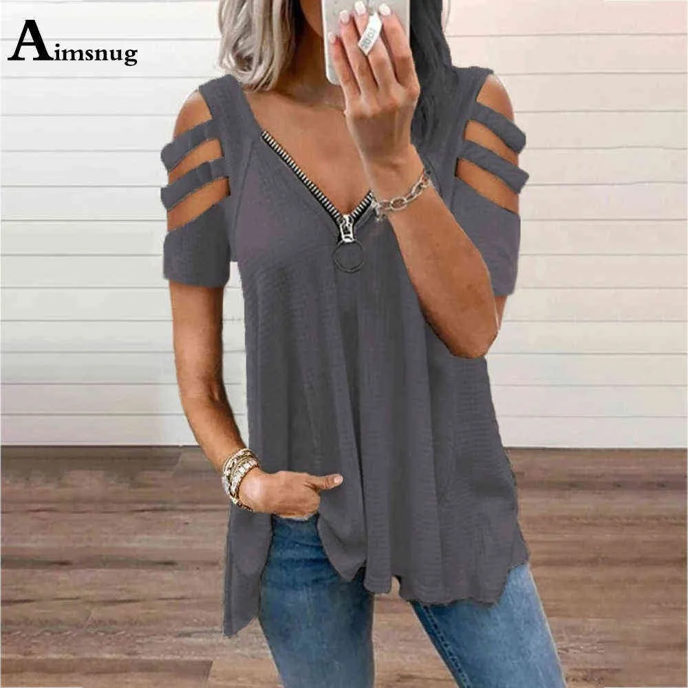 2021 Plus Size 5XL Dames T-shirt Hollow Out Mouw Basic Tops Ripper Up Dames Tees Kleding Nieuwe Zomer Vrouwelijke Losse T-shirt Y0621