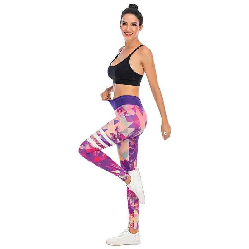 Purple Leaf Sexy Fitness Leggings mujeres Workout Leggins Mujer Elasticidad Legging anti celulitis Push Up Soft Pants Slim legins 211204