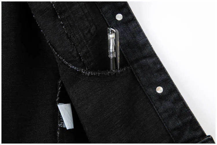 Schwarze ärmellose weibliche Jacke koreanische dünne Jeans-Mantel einreihige kurze Damen-Denim-Weste 4XL Plus Size Weste Sommer 210910