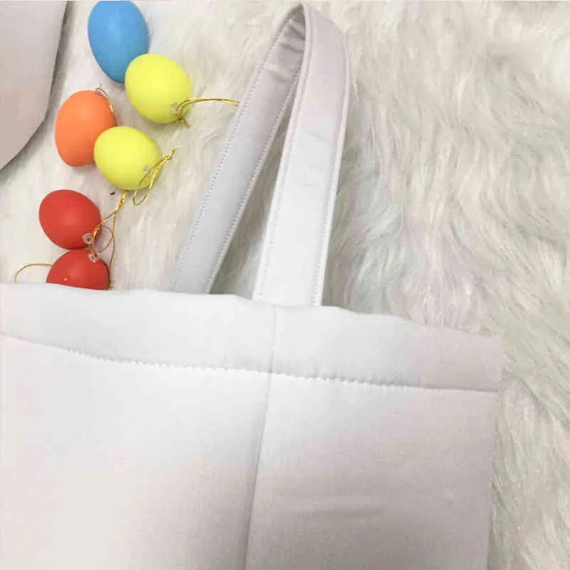 intero fai da te sublimazione secchio di Pasqua spazi vuoti bianchi cestino caramelle giocattolo tote borsa festival decorazione di Pasqua il regalo del partito 350D