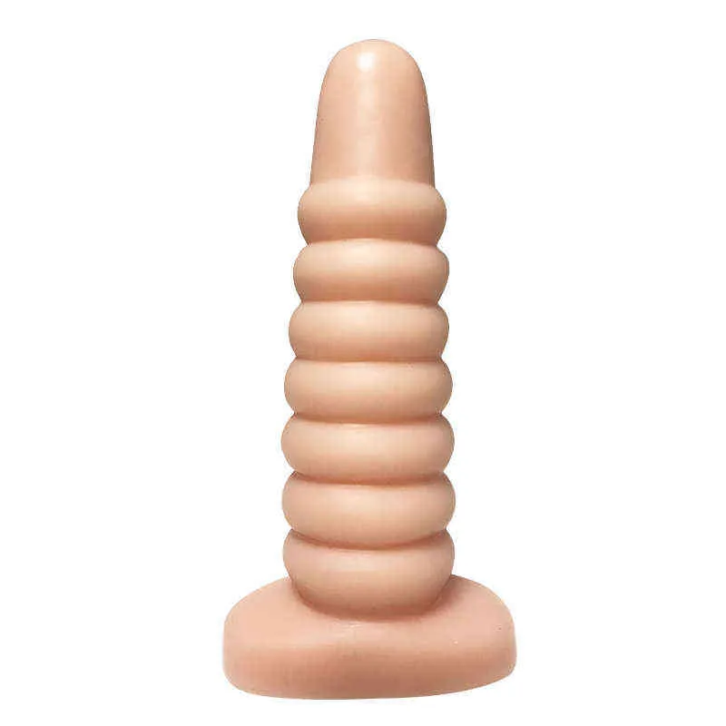 NXY Dildos Anal Brinquedos Super Grande Threaded Vestibular Plug Para Homens e Mulheres Masturbação Dispositivo Soft Expansão Externa Diversão Adult Products 0225