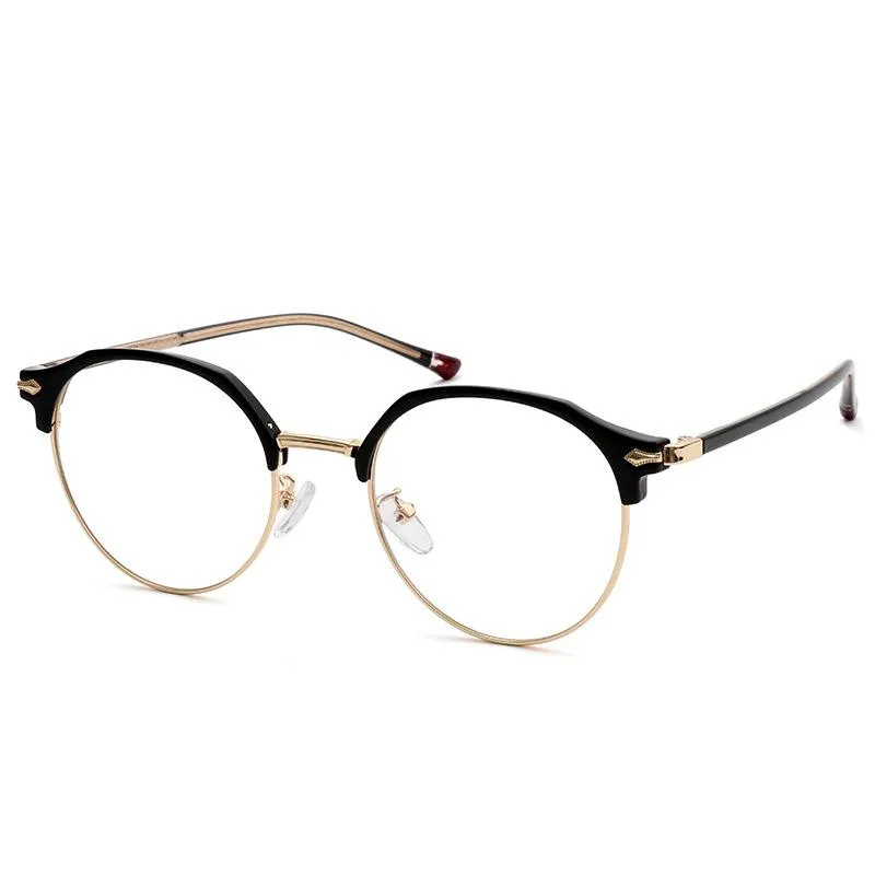 Металлические круглые очки в оправе для мужчин и женщин, оптические модные компьютерные очки, солнцезащитные очки Frames266c