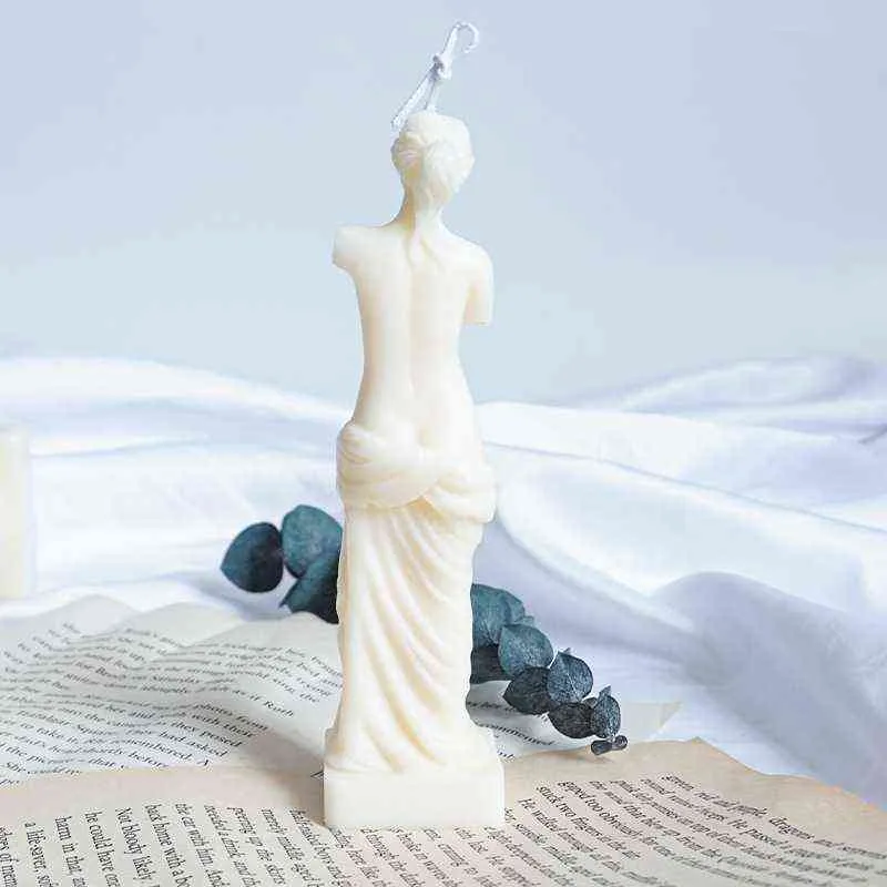 BT0010 BELLEZZA 50% metà Novità Cera di soia Venere greca Dea Ritratto Donna nuda Art Plus Size Torso Stampo candele H1222
