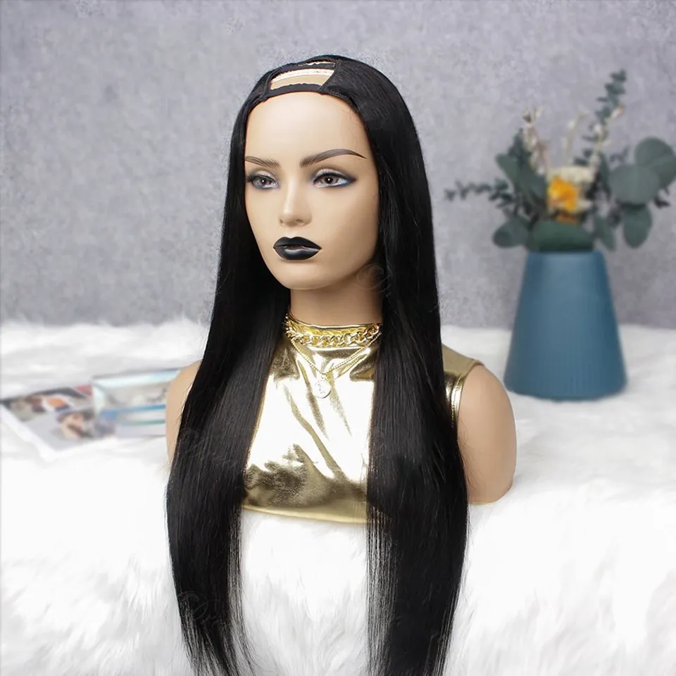 Ombre прямой цвет парика 1b u part wig 1b/30 Синтетические парики для женщин с регулируемым ремнем Легко Makefactory Direct