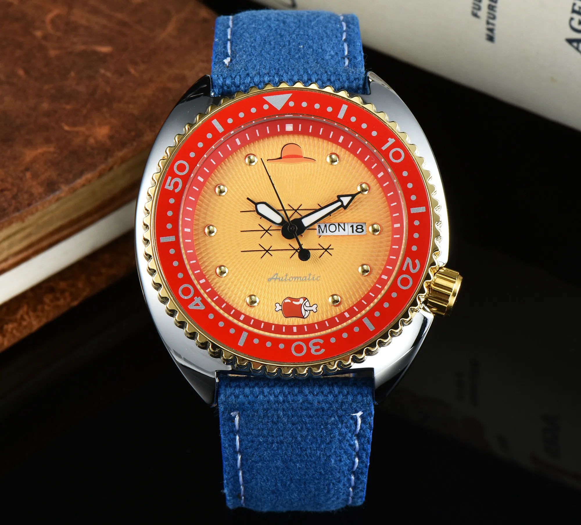Trzy szwy robocze kwarcowe zegarek luksusowe zegarki z podwójnym kalendarzem skórzanym paskiem Japan Top Brand Wysokiej jakości moda ME309Z
