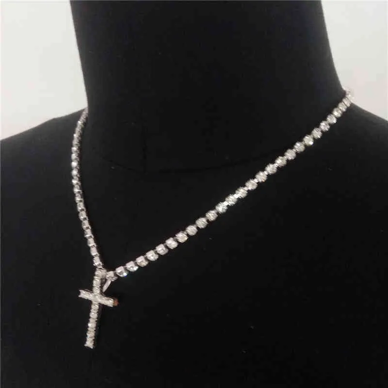 Религиозная панк -лента бриллиантовая колье DIY Diamond Chain By02245339035