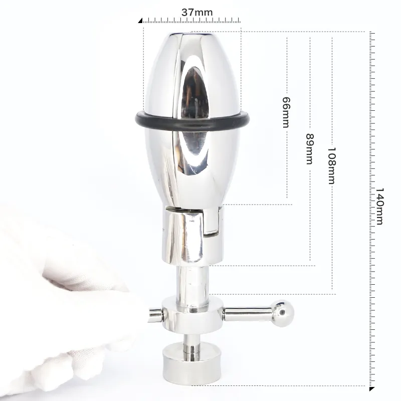 Le plug anal ultime en acier inoxydable Asslock avec serrure, plug anal extensible, entraîneur de gros cul