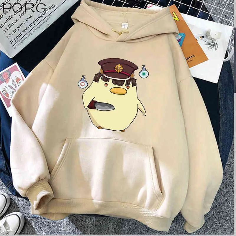 Cute Mens Hoodies Toilet Bound Hanako Kun Pullover Felpe con cappuccio Felpe Anime Felpa con cappuccio Streetwear Top H1227