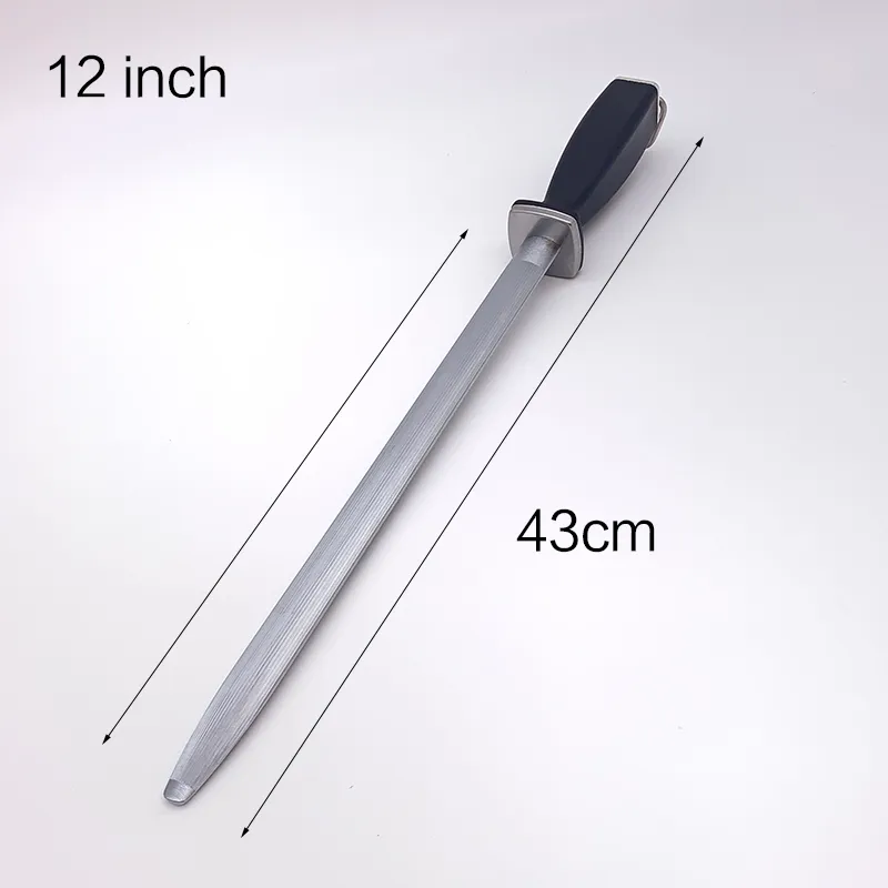 12'' Professional ening rod Chef Knife ener Honing Steel bar Kitchen Stainless Stick musat 220311