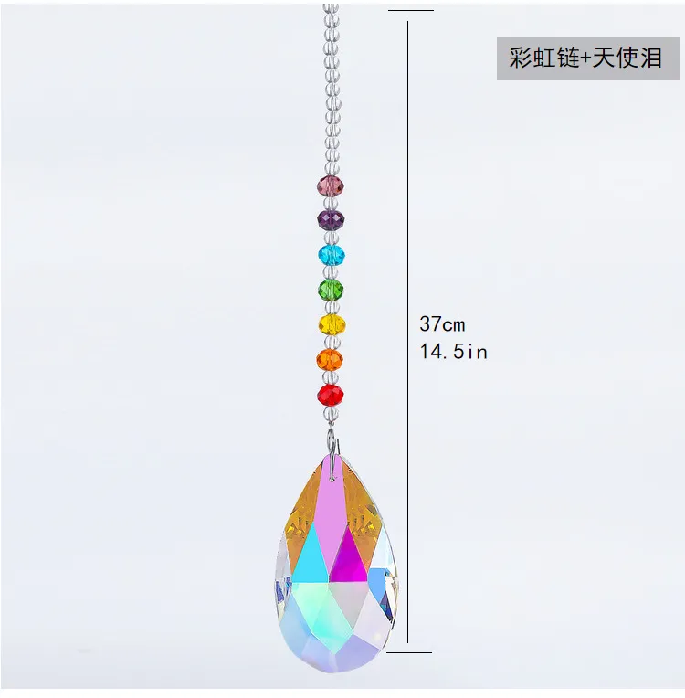 Kleurrijke kristallen glas hangers kroonluchter suncatchers prisma's hangende ornament octogon chakra kristal huis, kantoor, tuin decoratie