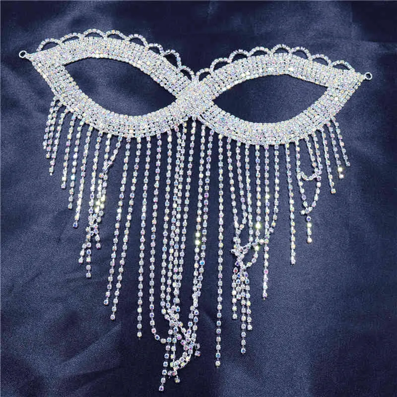 Creative And Exquisite Rhinestone Eye Fashion Masquerade Ball Mask Shining Crystal Leisure Party Jewelry Accessories