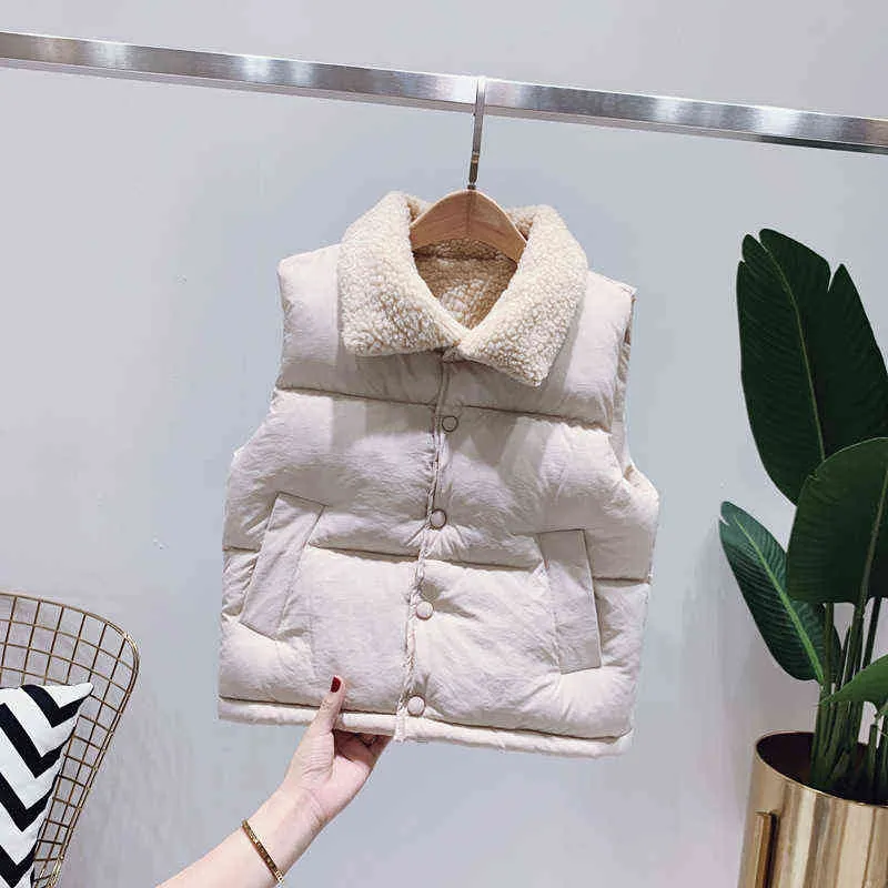 Autunno inverno Bambini Gilet Ragazzi Ragazze Più Velluto Gilet spesso Capispalla senza maniche Abbigliamento moda Bambini Giacche calde Gilet 211203