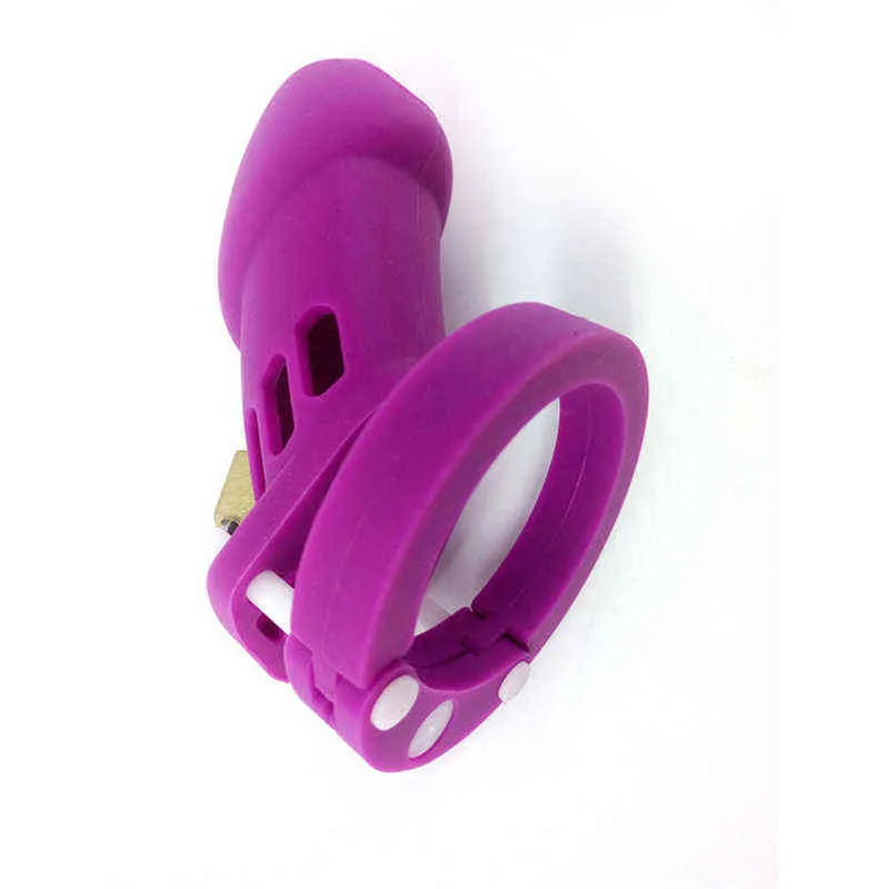 NXY Cockring SMMQ Silicone Gabbia di castità maschile Morbido CB Cock Rings Anello di cinque dimensioni Testic Holy Trainer Giocattoli del sesso Uomini Casti Dispositivi 1123