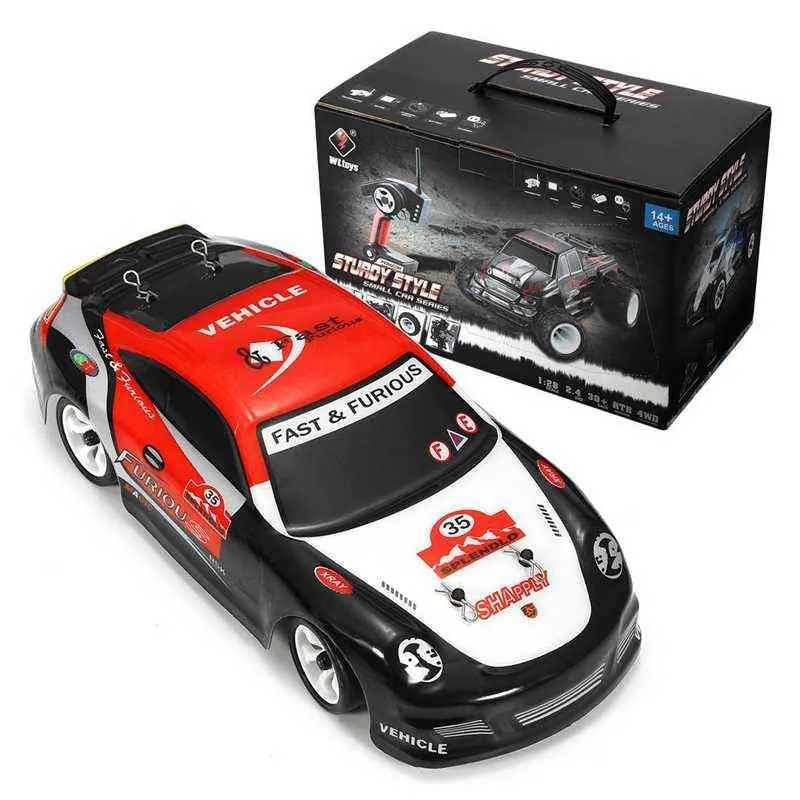 Wltoys K969 RC Car 1:28 30km / h 2.4g Fjärrkontroll 4WD Offroad Race Car Leksaker Höghastighet Electric Drift Driving RC Gifts 211029