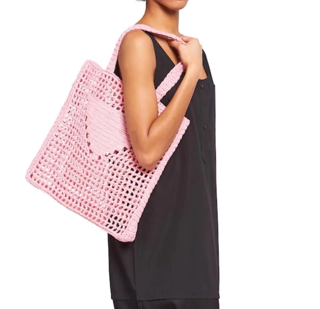 2023 Kvinnor Straw Shopping Bag Wine Coconut Fiber Tote Bags Ladies Summer Fashion Beach Crochet Pouch Fashion Handväskor Size33 38CM315L
