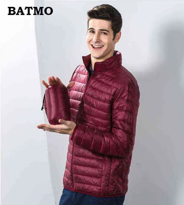 Batmo 2019新しい到着春の高品質90％ホワイトアヒルダウンジャケット男性、メンズ薄型ジャケットプラスサイズM-4XL G1108