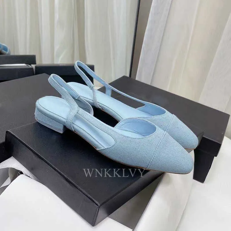 Summer Autumn Sandals Women Chunky High Heel Slingback Round Toe Patchwork Classic Pink Blue Party Dress Shoes For Girl Pumps Y0608