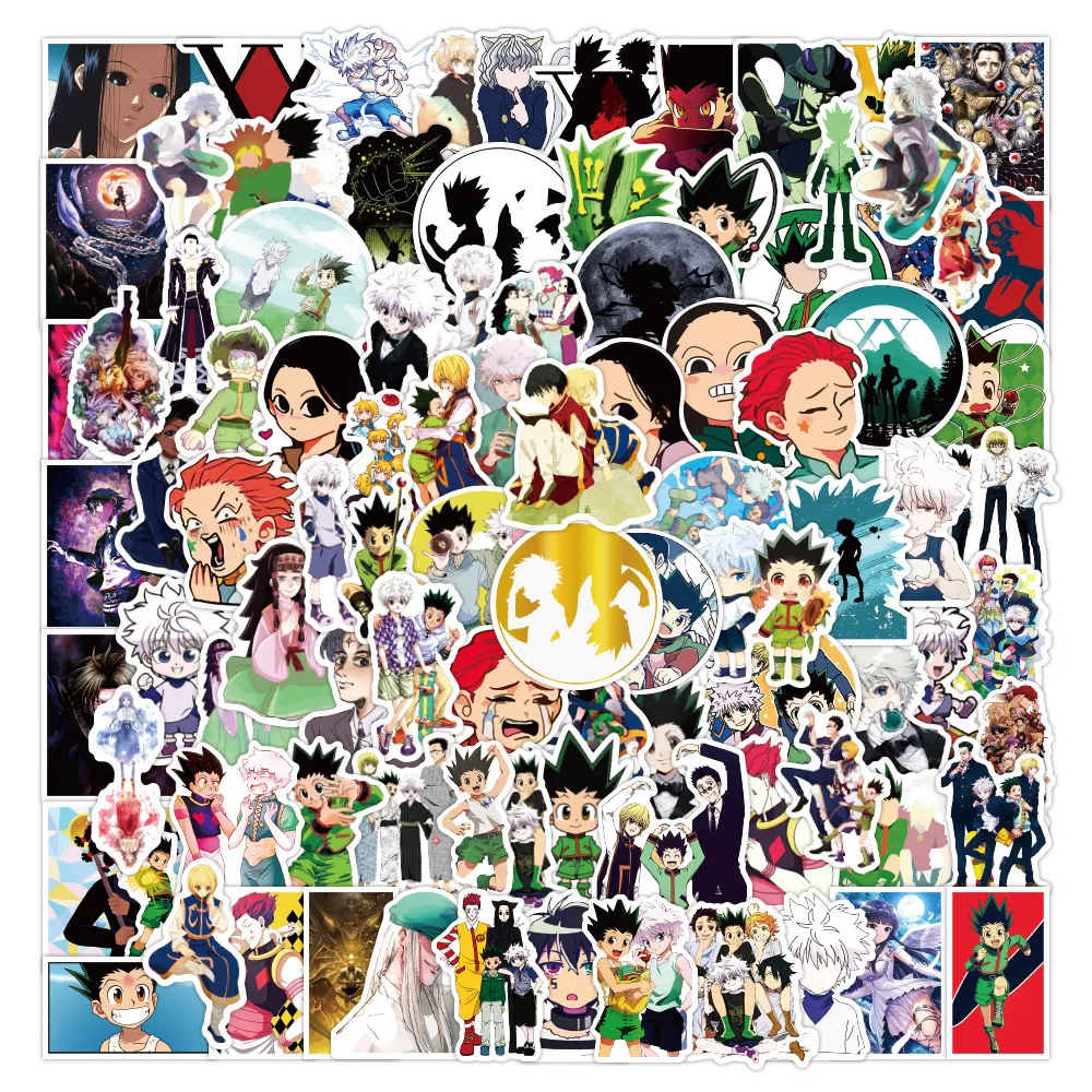 Car sticker 10 50 HUNTER X HUNTER Anime Stickers for Kids Teens Suitcase Skateboard Motorcycle Car Bike Cool Waterproof Vin311D