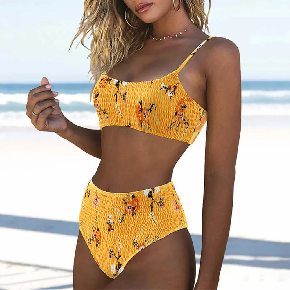 RUUHEE Leopard Badeanzug Frauen Push Up Bikini Geraffte Hohe Taille Bademode Weibliche Biquini Brasilianische Schwimmen Badeanzug 210702