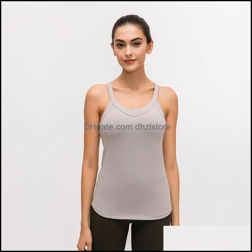 Gym Clothing Women Sportswear Yoga Tops Sleeveless Vest Fitness Training Tank Running Shirt Quick Dry White Top1