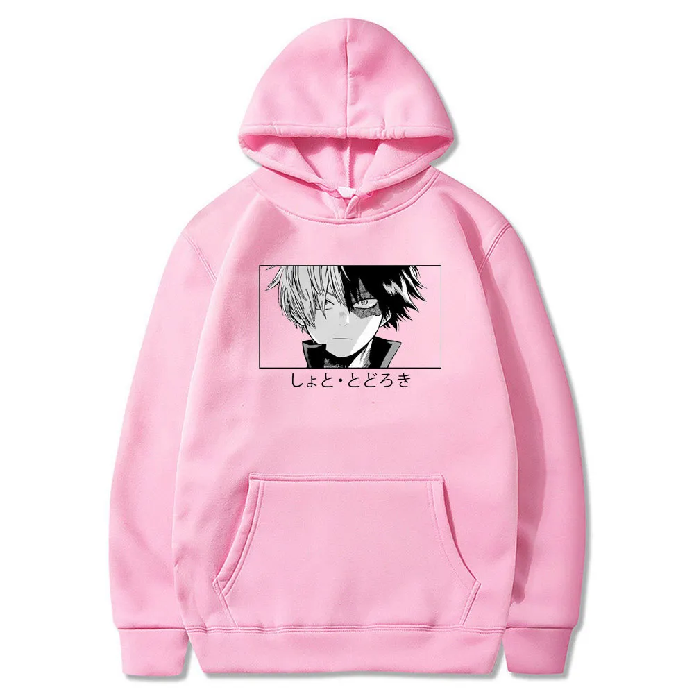 Benim Kahraman Academia Hoodies Anime Todoroki Shoto Baskı Rahat Erkekler Tişörtü Hoody Bahar Yeni Unisex Harajuku Hoodie Kazak Y0319