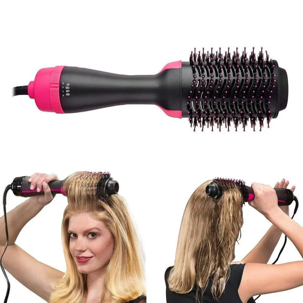 3 en 1 sèche-cheveux brosse lisseur cheveux fer à friser une étape